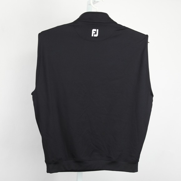 FootJoy Golf Vest Mens Large Black Quarter Zip Sleeveless Rochester Golf & CC - Picture 4 of 11